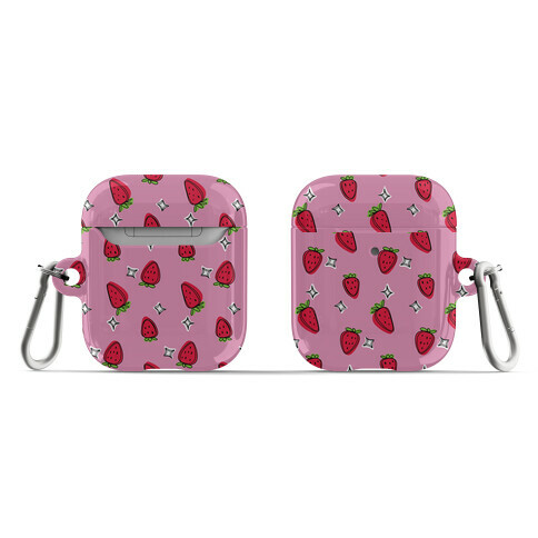 Sketchy Strawberry Pattern AirPod Case