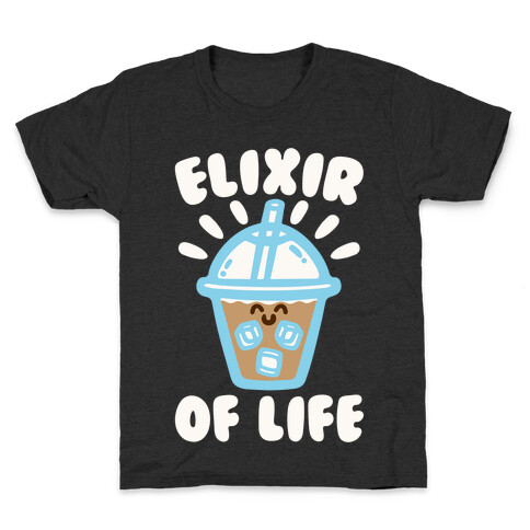Elixir of Life Iced Coffee White Print Kids T-Shirt