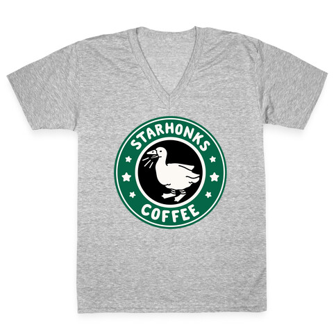 Starhonks Coffee Parody V-Neck Tee Shirt