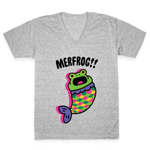 MerFrog!! Pattern V-Neck Tee Shirt