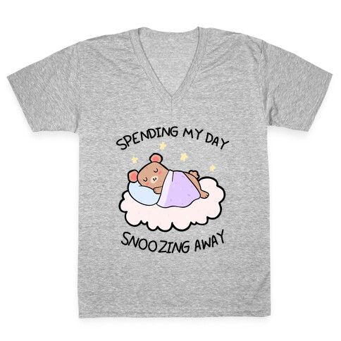 Spending My Day Snoozing Away V-Neck Tee Shirt