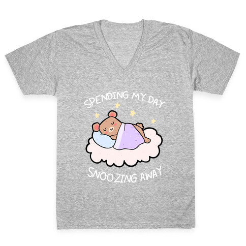 Spending My Day Snoozing Away V-Neck Tee Shirt