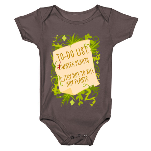 Try Not To Kill Any Plants To-Do List Baby One-Piece