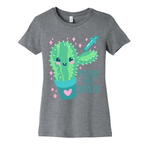 Prickly And Pricked Cactus Womens T-Shirt