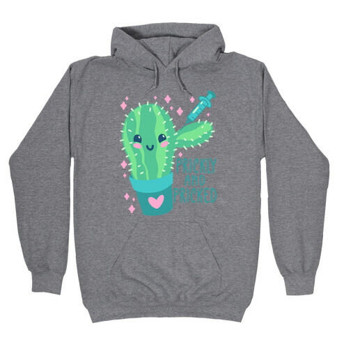 Prickly And Pricked Cactus Hooded Sweatshirt