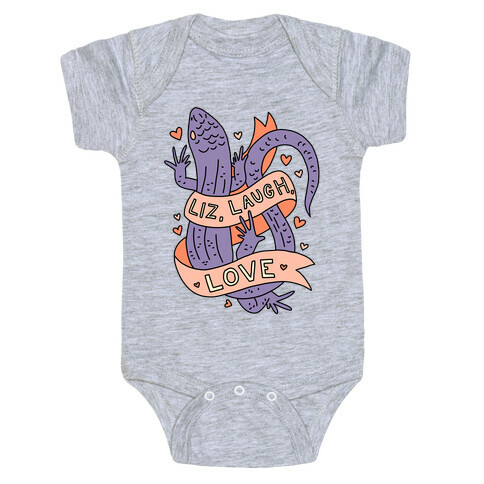 Liz, Laugh, Love (Lizard) Baby One-Piece