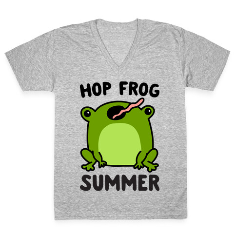 Hop Frog Summer V-Neck Tee Shirt