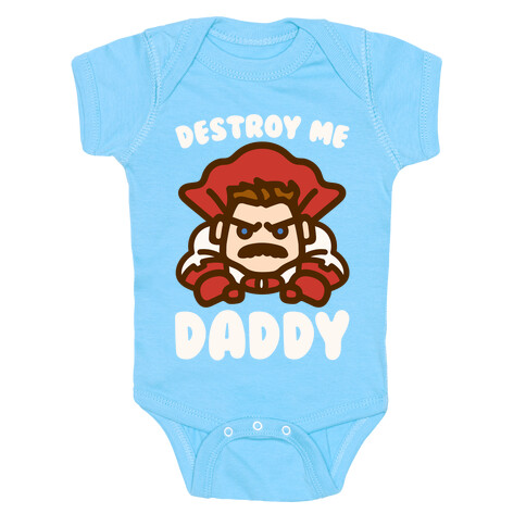 Destroy Me Daddy Parody White Print Baby One-Piece