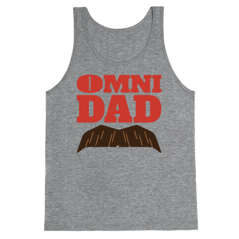 Omni Dad Parody White Print Tank Top