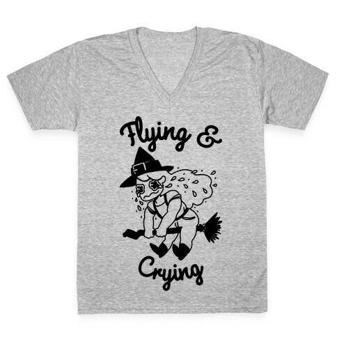 Flying & Crying V-Neck Tee Shirt