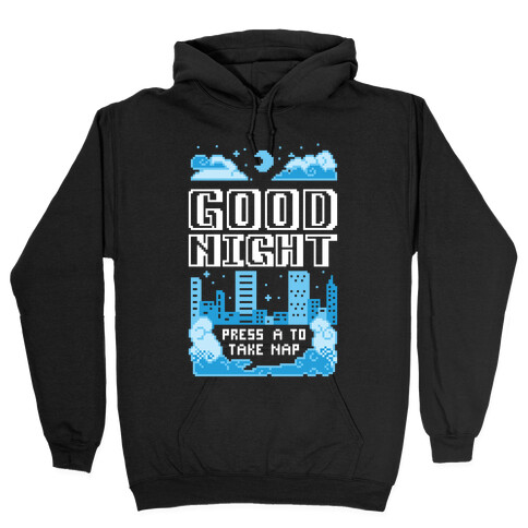 Good Night Game Over Screen Hooded Sweatshirt