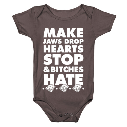 Make Jaws Drop Hearts Stop & Bitches Hate Baby One-Piece