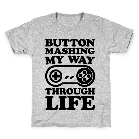 Button Mashing My Way Through Life Parody Kids T-Shirt