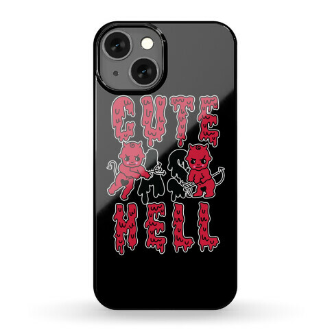Cute as Hell (Black) Phone Case