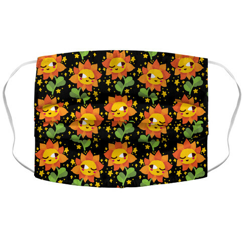 Winky Flower Pattern Accordion Face Mask