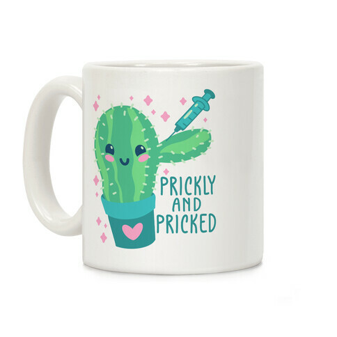 Prickly And Pricked Cactus Coffee Mug