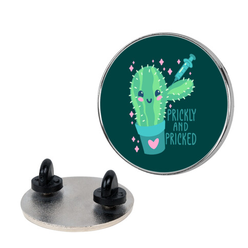 Prickly And Pricked Cactus Pin