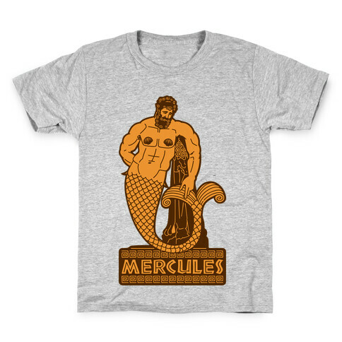 Mercules Merman Hercules Parody White Print Kids T-Shirt