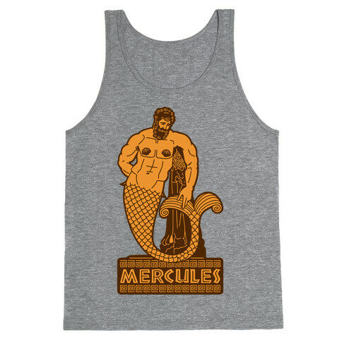 Mercules Merman Hercules Parody White Print Tank Top