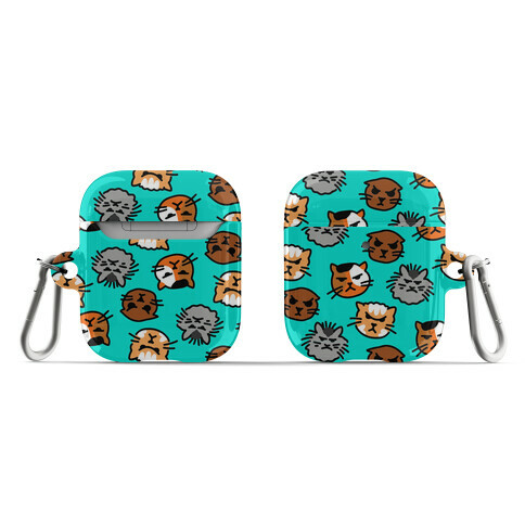 Angry Kitty Pattern AirPod Case