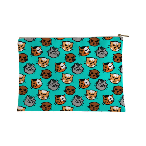 Angry Kitty Pattern Accessory Bag