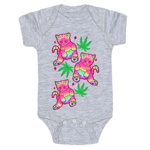 Rainbow Weed Kitty Baby One-Piece