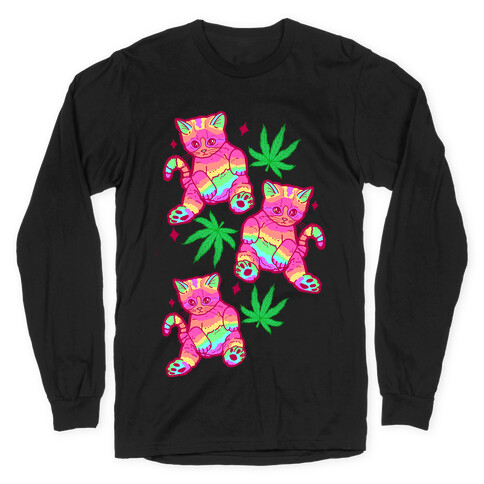 Rainbow Weed Kitty Long Sleeve T-Shirt