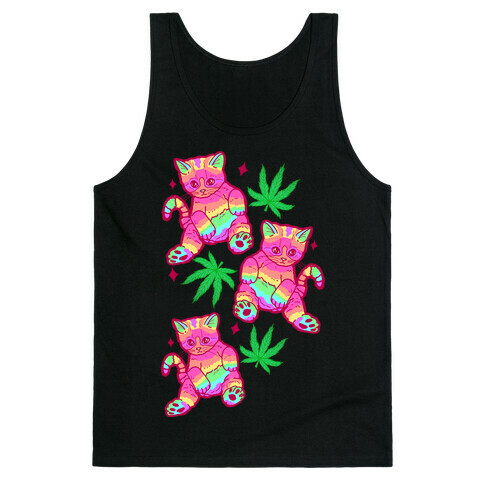 Rainbow Weed Kitty Tank Top