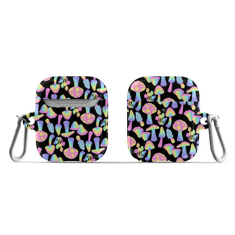 Pastel Rainbow Mushrooms Pattern AirPod Case