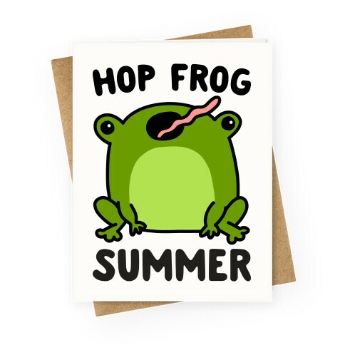 Hop Frog Summer Greeting Card