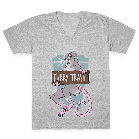 Furry Trash V-Neck Tee Shirt