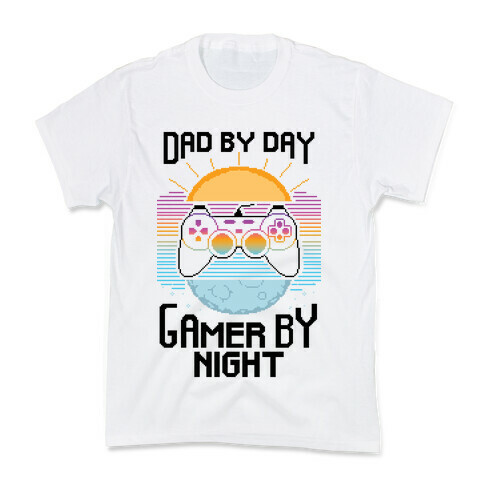 Dad By Day, Gamer By Night Kids T-Shirt