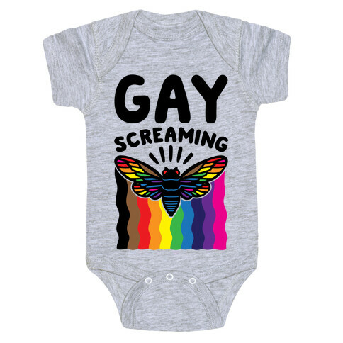 Gay Screaming Cicada Parody Baby One-Piece