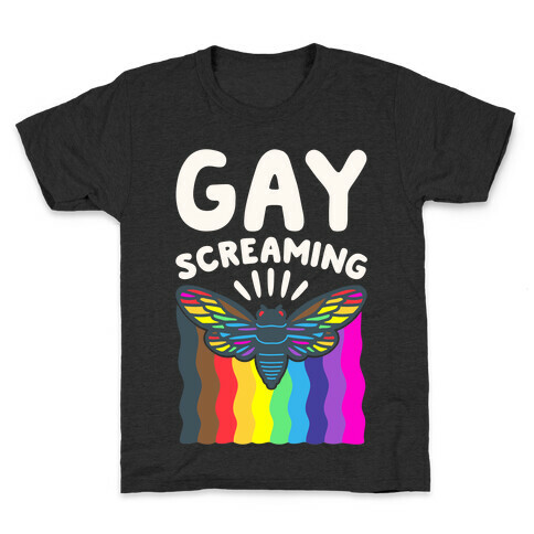 Gay Screaming Cicada Parody White Print Kids T-Shirt