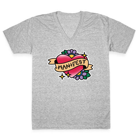 Manifest (Color) V-Neck Tee Shirt