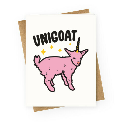 Unigoat Goat Unicorn Greeting Card