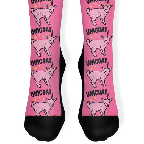 Unigoat Goat Unicorn Sock