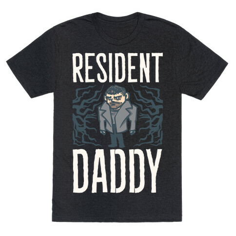 Resident Daddy Parody White Print T-Shirt