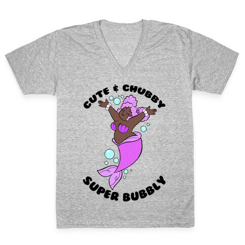Cute & Chubby Super Bubbly Purple V-Neck Tee Shirt