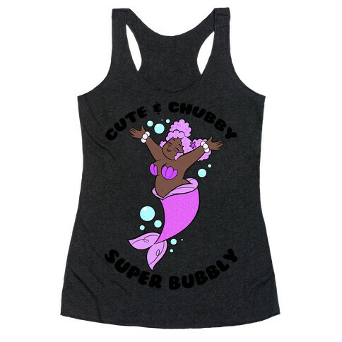 Cute & Chubby Super Bubbly Purple Racerback Tank Top