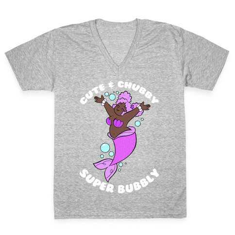 Cute & Chubby Super Bubbly Purple V-Neck Tee Shirt