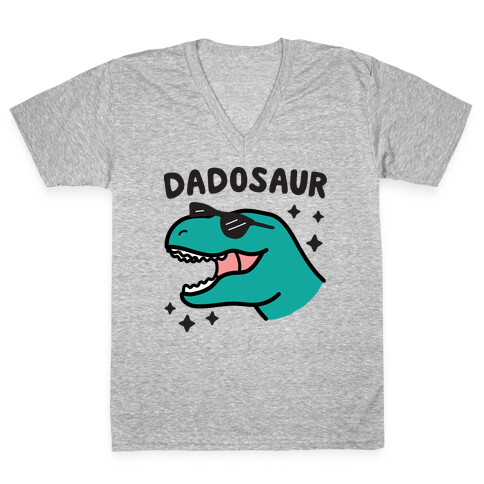 Dadosaur (Dad Dinosaur) V-Neck Tee Shirt