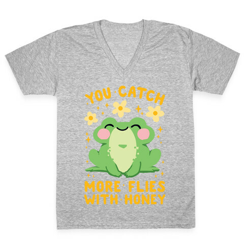 You Catch More Flies With Honey V-Neck Tee Shirt