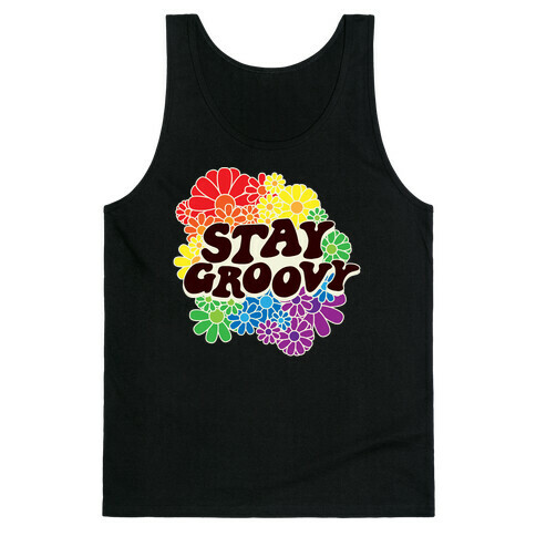 Stay Groovy (Pride Flag Colors) Tank Top