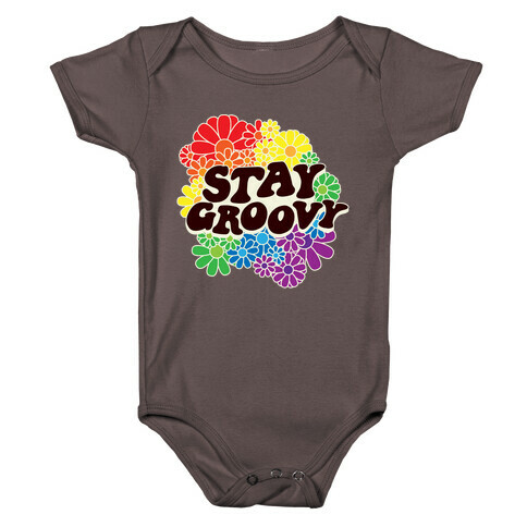 Stay Groovy (Pride Flag Colors) Baby One-Piece