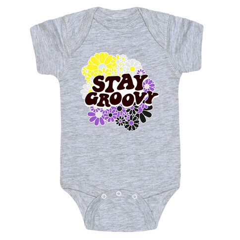Stay Groovy (Nonbinary Flag Colors) Baby One-Piece