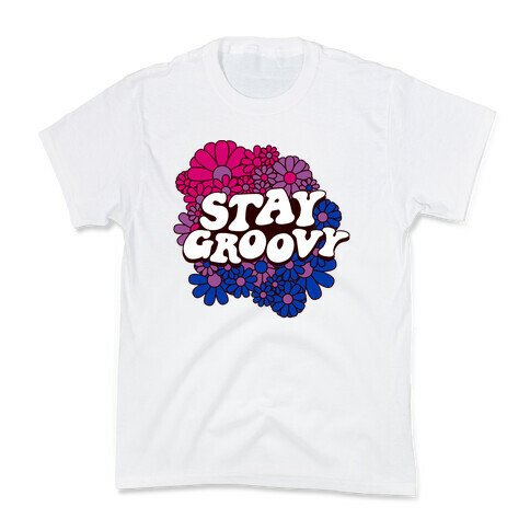 Stay Groovy (Bi Flag Colors) Kids T-Shirt