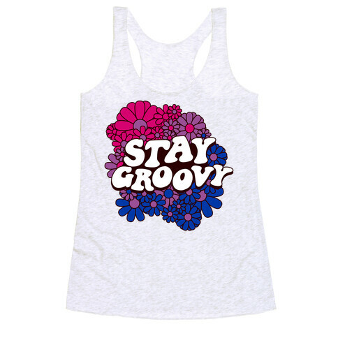 Stay Groovy (Bi Flag Colors) Racerback Tank Top