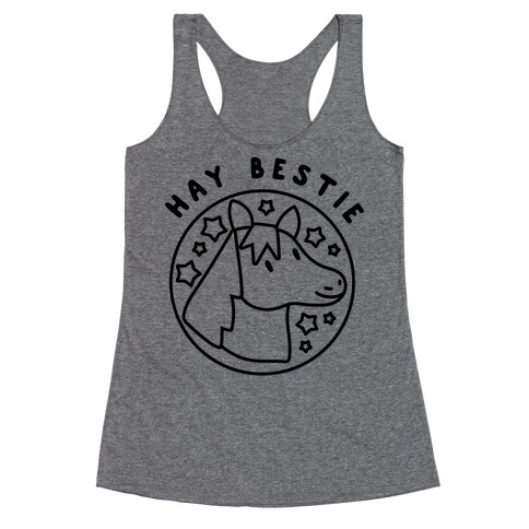 Hay Bestie Pair Shirt (Left) Racerback Tank Top