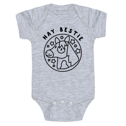 Hay Bestie Pair Shirt (Right) Baby One-Piece